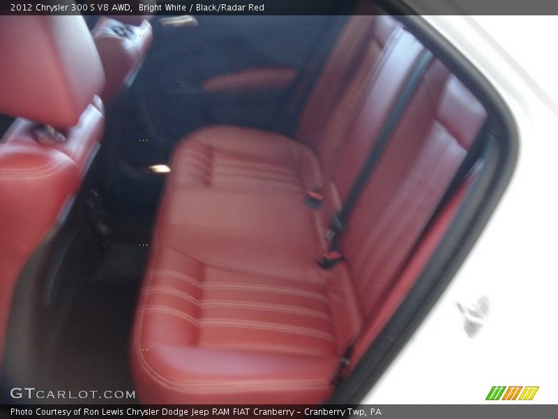 Bright White / Black/Radar Red 2012 Chrysler 300 S V8 AWD