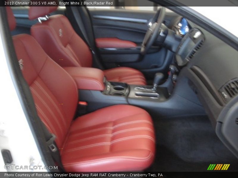Bright White / Black/Radar Red 2012 Chrysler 300 S V8 AWD
