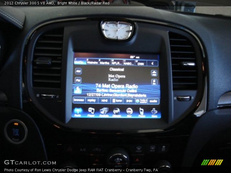 Bright White / Black/Radar Red 2012 Chrysler 300 S V8 AWD