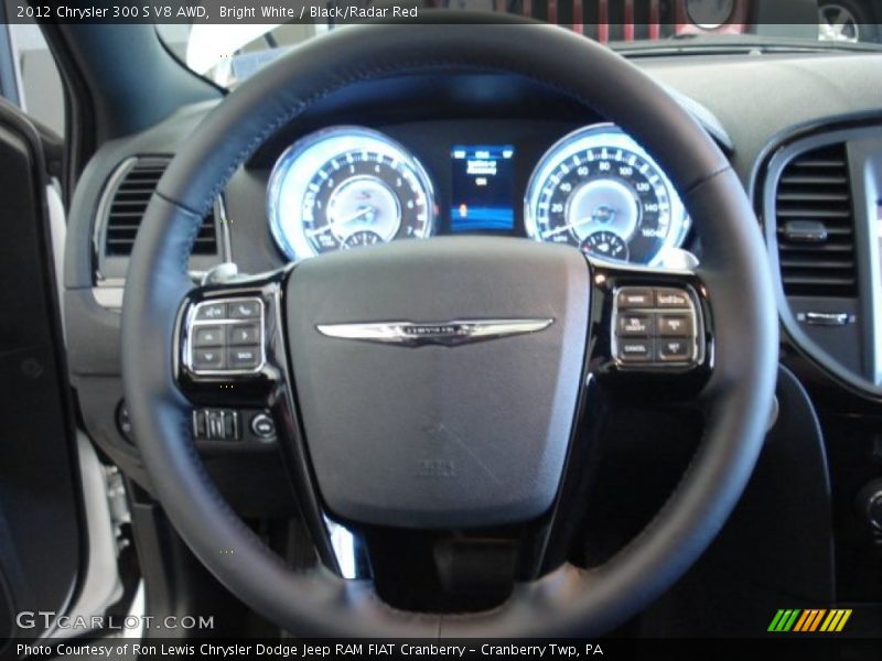 Bright White / Black/Radar Red 2012 Chrysler 300 S V8 AWD