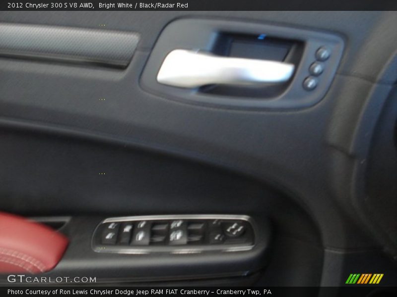 Bright White / Black/Radar Red 2012 Chrysler 300 S V8 AWD