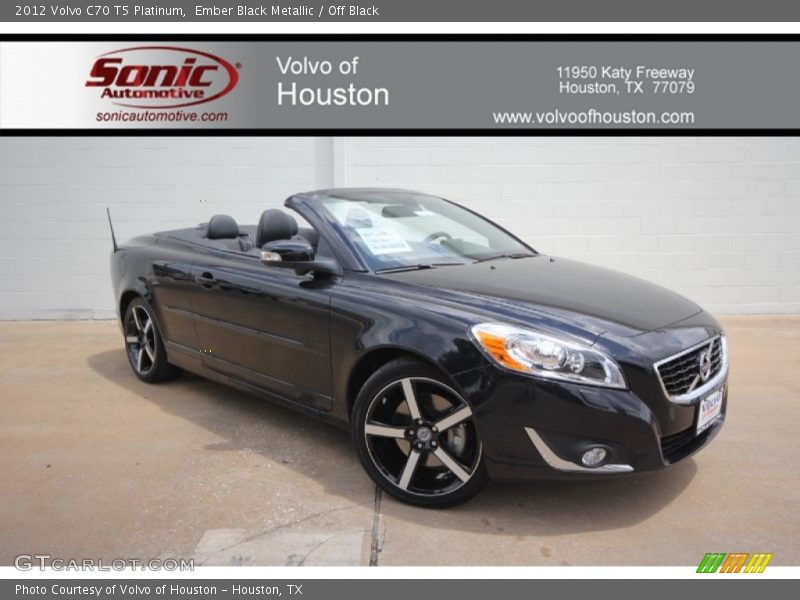 Ember Black Metallic / Off Black 2012 Volvo C70 T5 Platinum