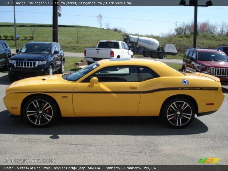 Stinger Yellow / Dark Slate Gray 2012 Dodge Challenger SRT8 Yellow Jacket