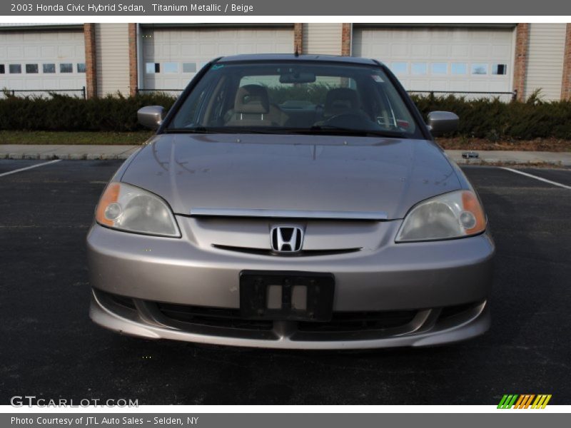 Titanium Metallic / Beige 2003 Honda Civic Hybrid Sedan