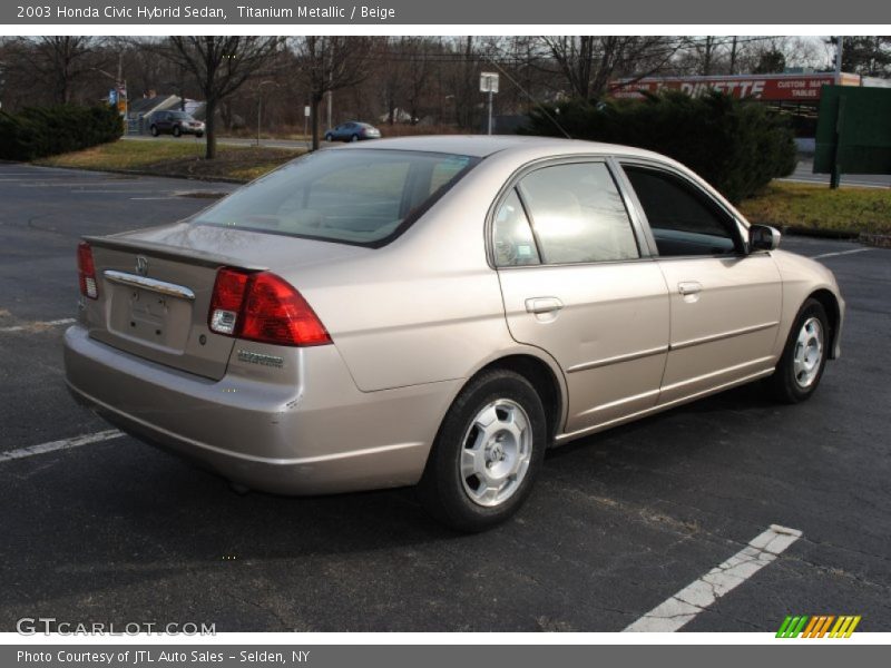 Titanium Metallic / Beige 2003 Honda Civic Hybrid Sedan