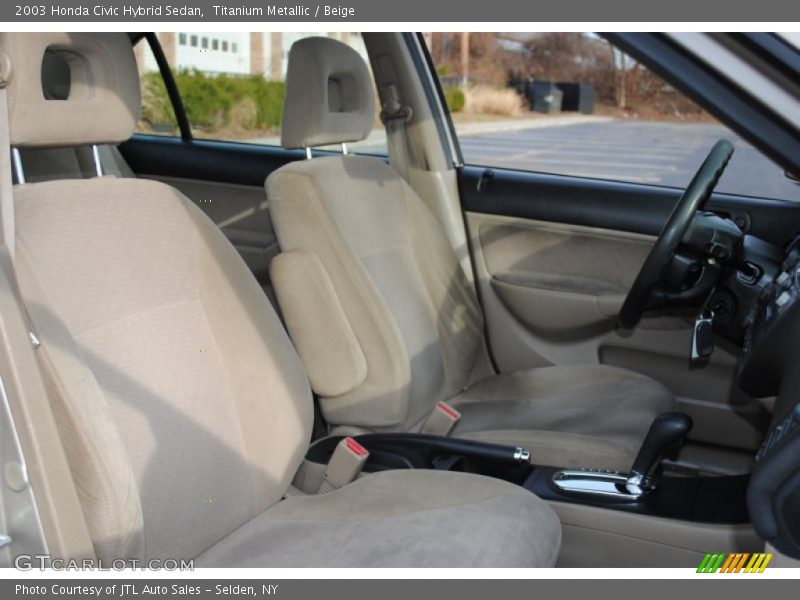 Titanium Metallic / Beige 2003 Honda Civic Hybrid Sedan