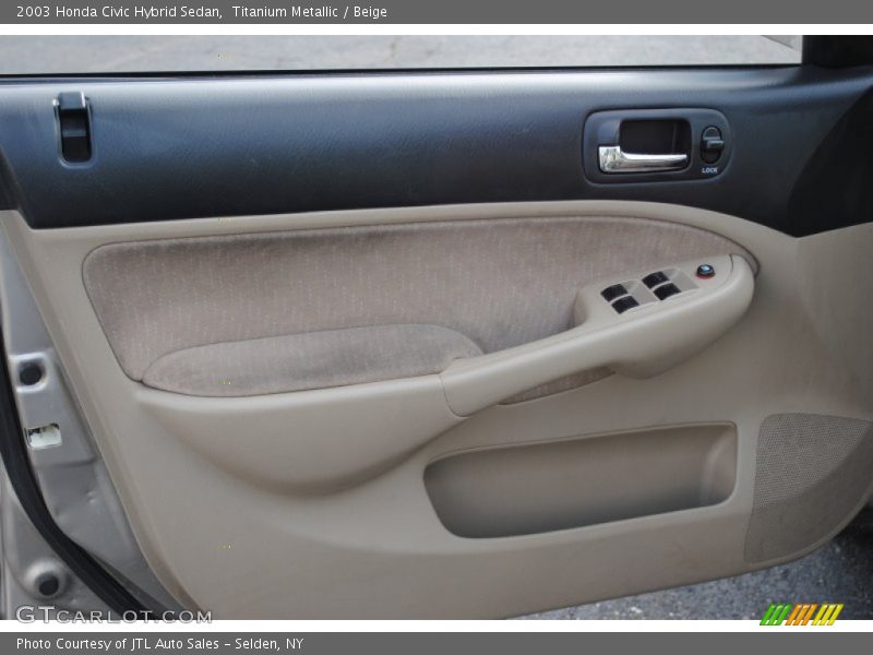 Titanium Metallic / Beige 2003 Honda Civic Hybrid Sedan