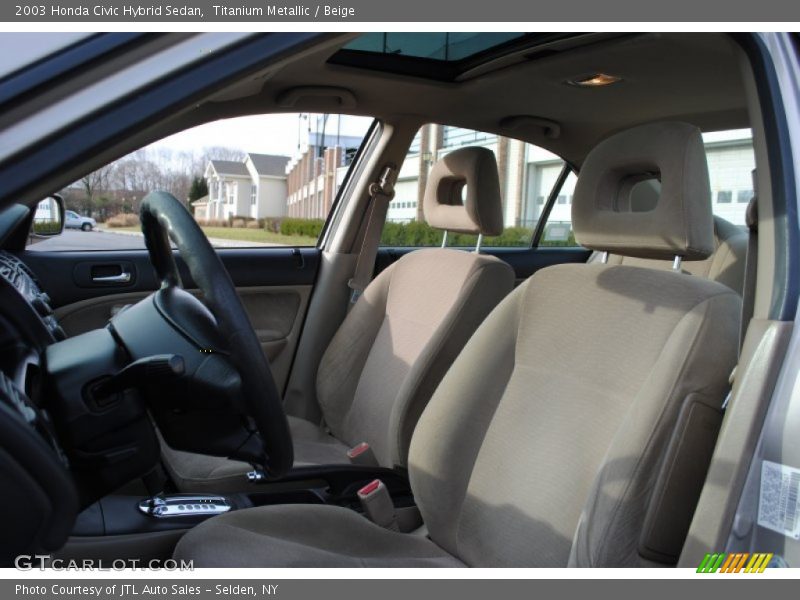 Titanium Metallic / Beige 2003 Honda Civic Hybrid Sedan