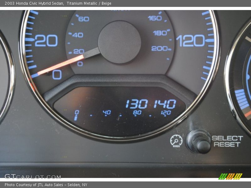 Titanium Metallic / Beige 2003 Honda Civic Hybrid Sedan