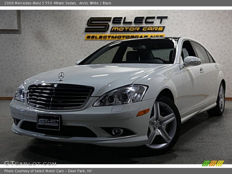 Arctic White / Black 2009 Mercedes-Benz S 550 4Matic Sedan