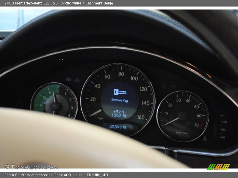 Arctic White / Cashmere Beige 2008 Mercedes-Benz CLS 550