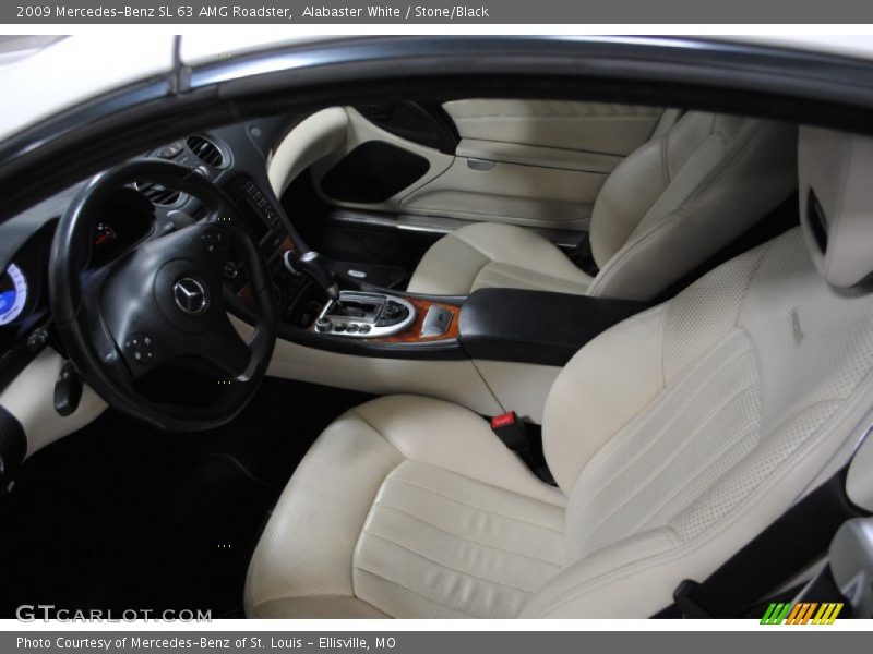 Alabaster White / Stone/Black 2009 Mercedes-Benz SL 63 AMG Roadster