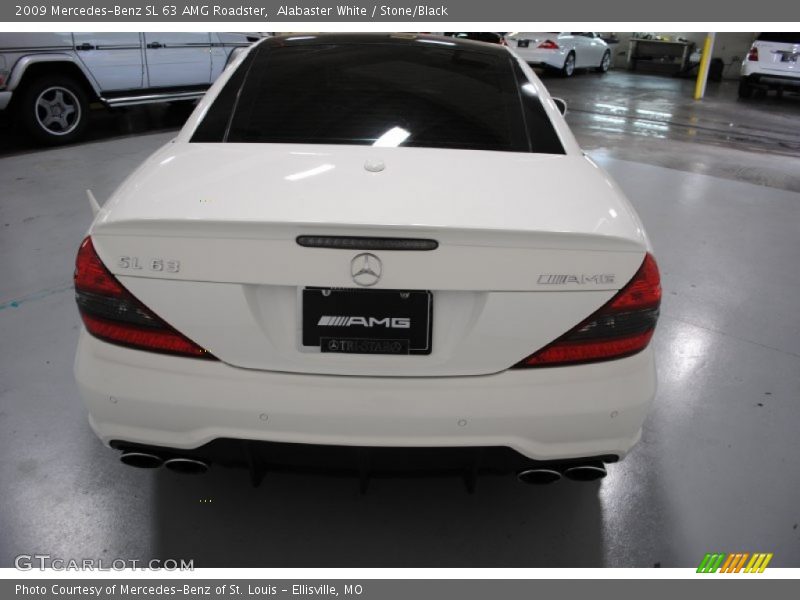 Alabaster White / Stone/Black 2009 Mercedes-Benz SL 63 AMG Roadster