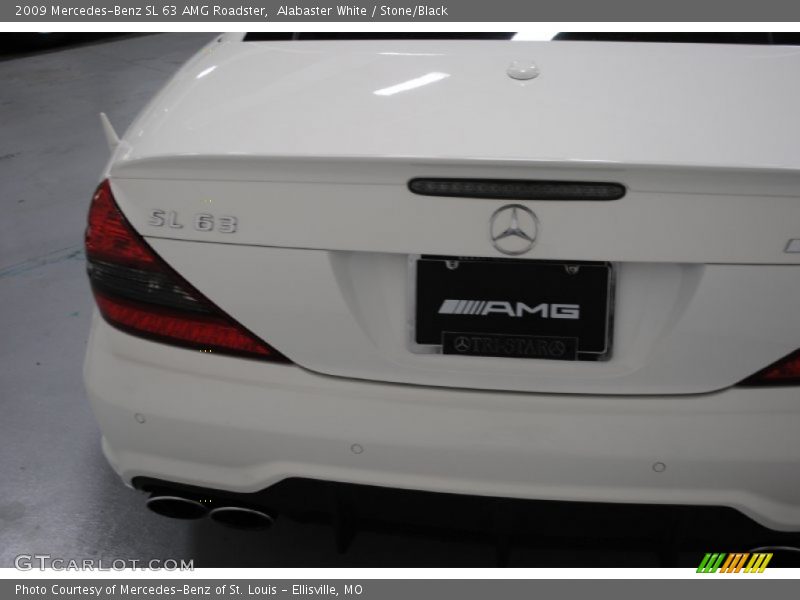 Alabaster White / Stone/Black 2009 Mercedes-Benz SL 63 AMG Roadster