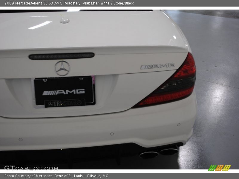 Alabaster White / Stone/Black 2009 Mercedes-Benz SL 63 AMG Roadster