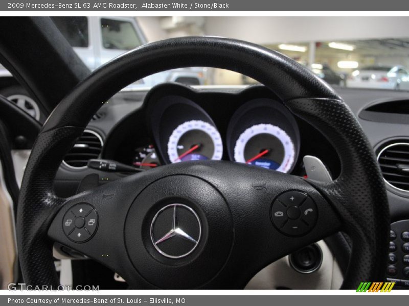 Alabaster White / Stone/Black 2009 Mercedes-Benz SL 63 AMG Roadster
