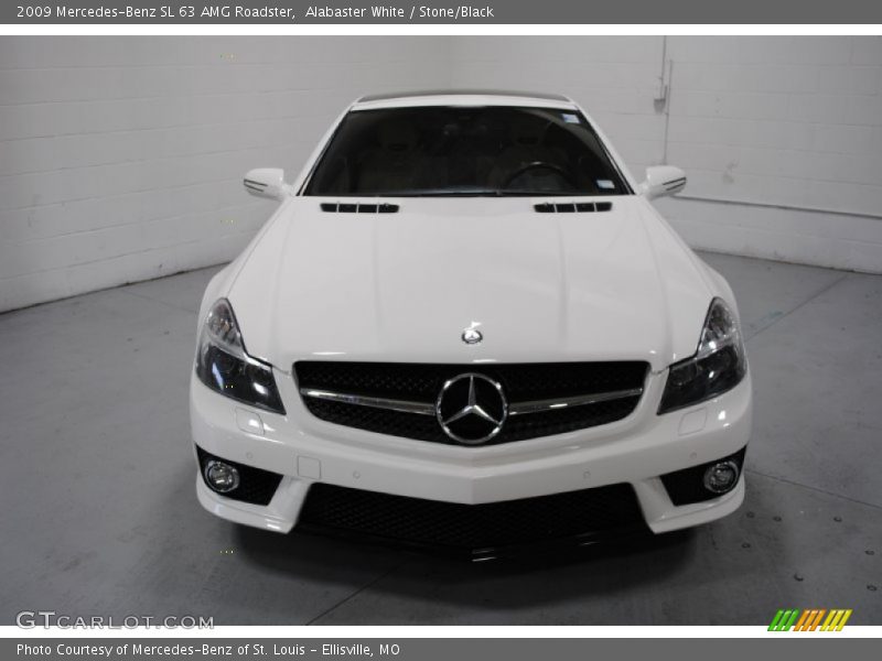 Alabaster White / Stone/Black 2009 Mercedes-Benz SL 63 AMG Roadster