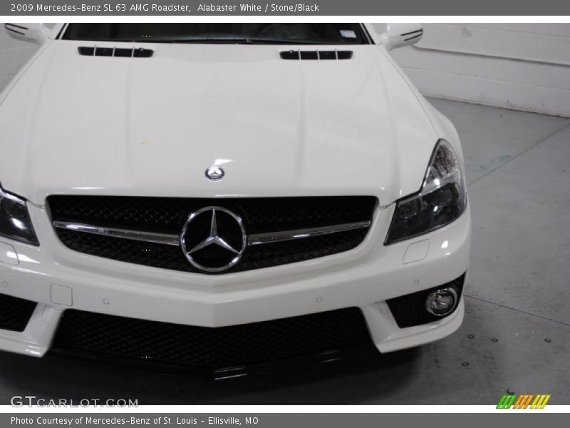 Alabaster White / Stone/Black 2009 Mercedes-Benz SL 63 AMG Roadster