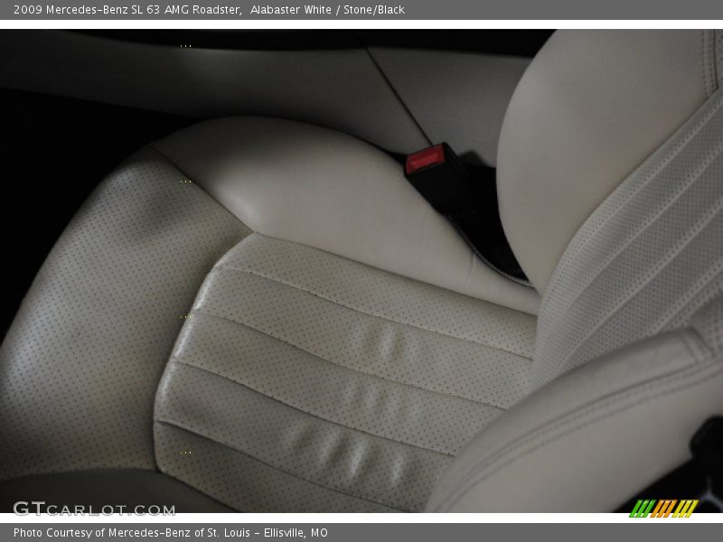 Alabaster White / Stone/Black 2009 Mercedes-Benz SL 63 AMG Roadster