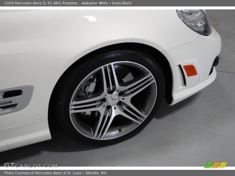 Alabaster White / Stone/Black 2009 Mercedes-Benz SL 63 AMG Roadster