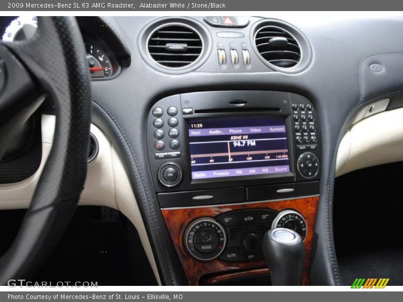 Alabaster White / Stone/Black 2009 Mercedes-Benz SL 63 AMG Roadster