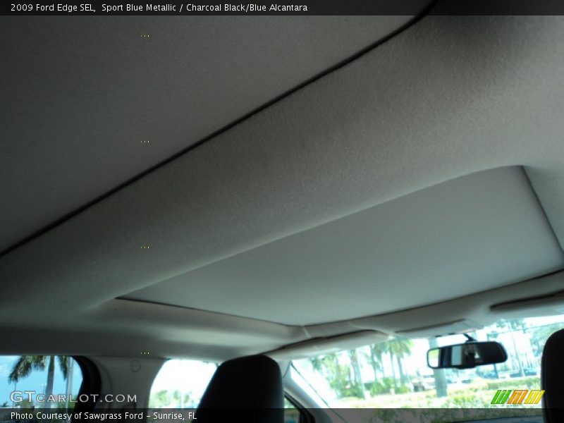 Sport Blue Metallic / Charcoal Black/Blue Alcantara 2009 Ford Edge SEL