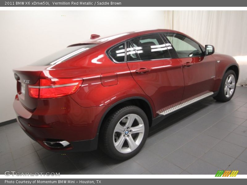 Vermillion Red Metallic / Saddle Brown 2011 BMW X6 xDrive50i