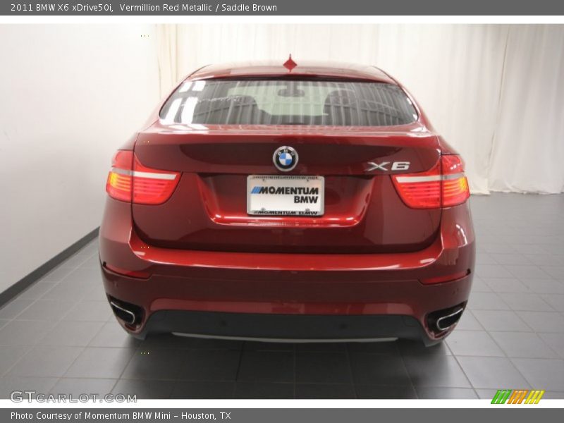 Vermillion Red Metallic / Saddle Brown 2011 BMW X6 xDrive50i