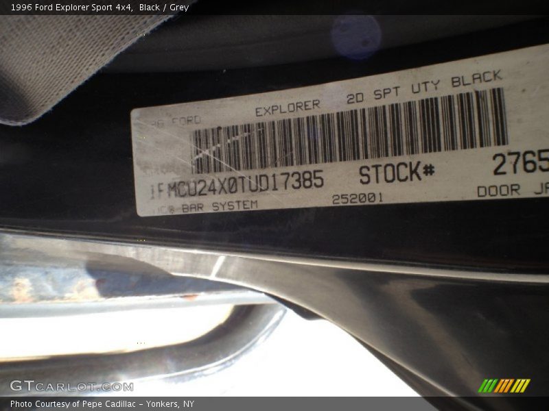 Black / Grey 1996 Ford Explorer Sport 4x4