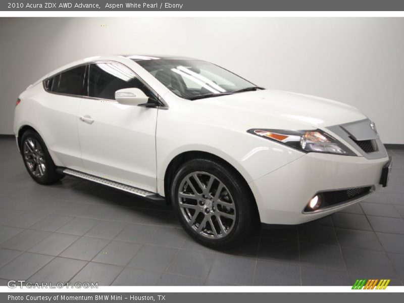 Aspen White Pearl / Ebony 2010 Acura ZDX AWD Advance