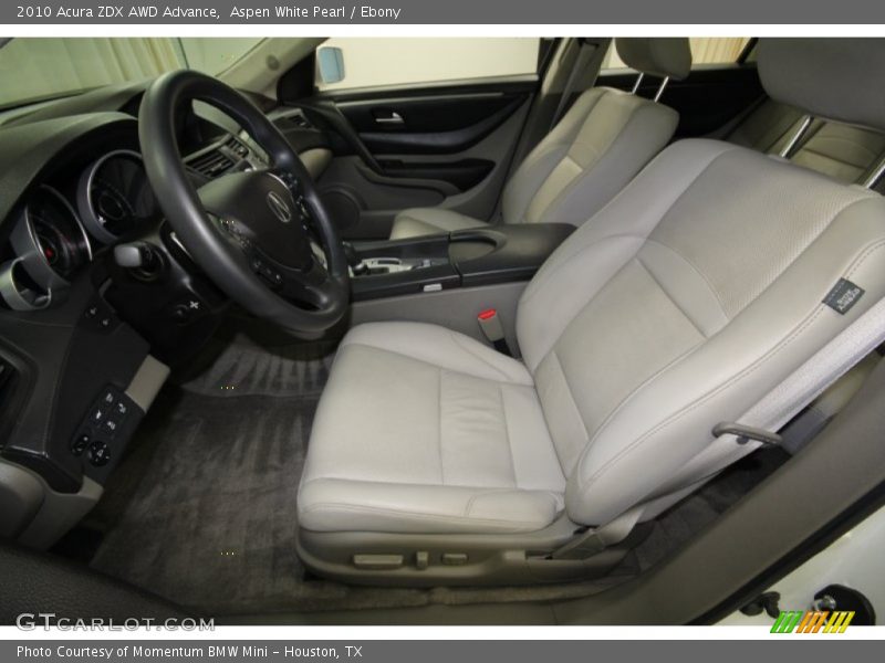 Aspen White Pearl / Ebony 2010 Acura ZDX AWD Advance