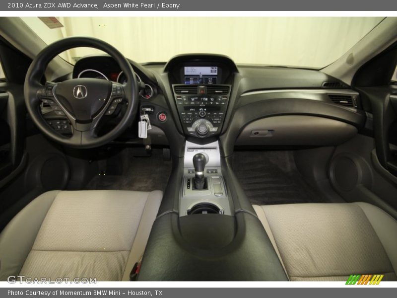 Aspen White Pearl / Ebony 2010 Acura ZDX AWD Advance