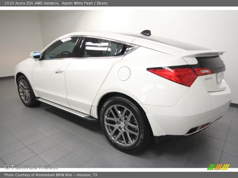 Aspen White Pearl / Ebony 2010 Acura ZDX AWD Advance