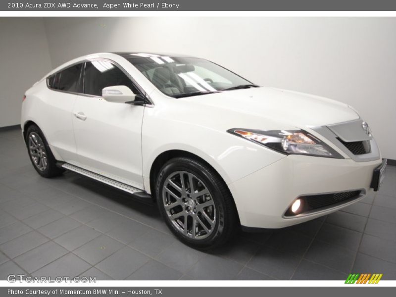 Aspen White Pearl / Ebony 2010 Acura ZDX AWD Advance