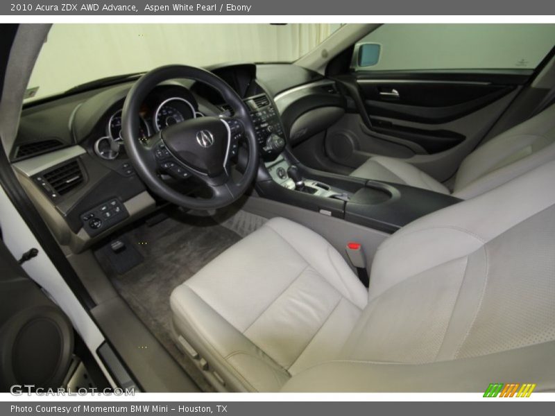 Aspen White Pearl / Ebony 2010 Acura ZDX AWD Advance