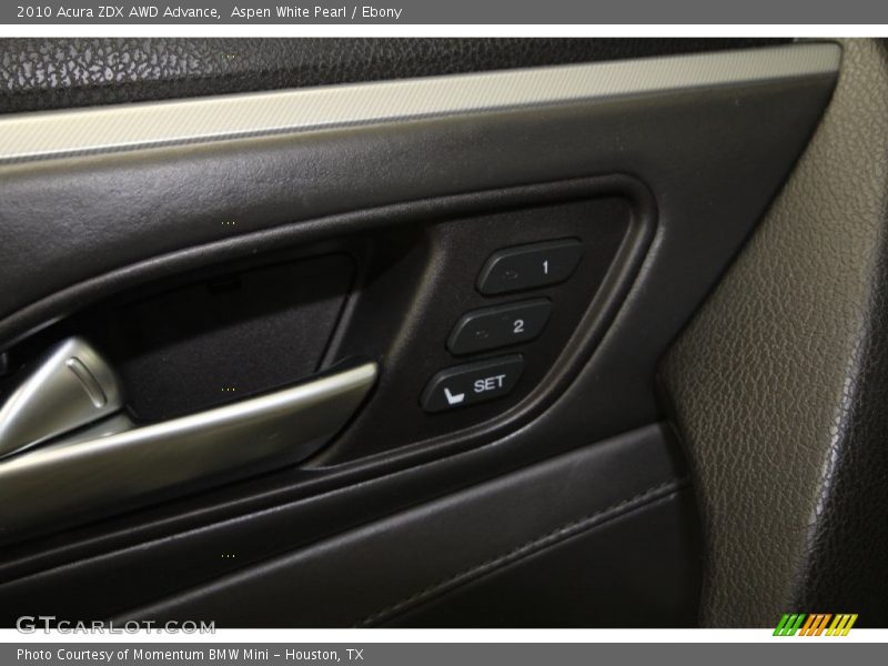 Aspen White Pearl / Ebony 2010 Acura ZDX AWD Advance