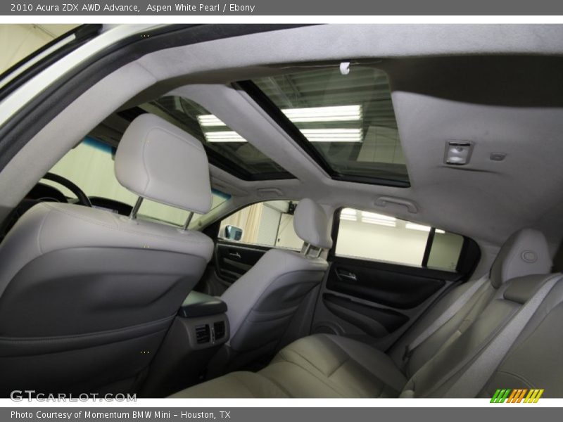 Aspen White Pearl / Ebony 2010 Acura ZDX AWD Advance