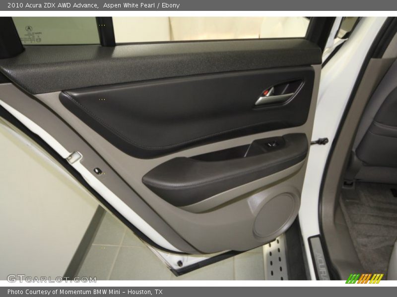 Aspen White Pearl / Ebony 2010 Acura ZDX AWD Advance