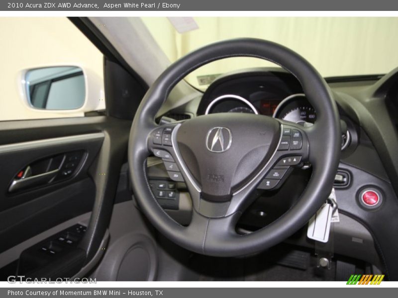 Aspen White Pearl / Ebony 2010 Acura ZDX AWD Advance