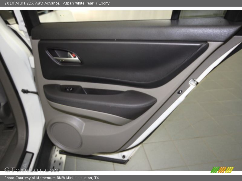 Aspen White Pearl / Ebony 2010 Acura ZDX AWD Advance