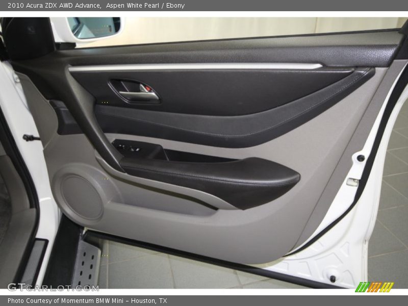 Aspen White Pearl / Ebony 2010 Acura ZDX AWD Advance