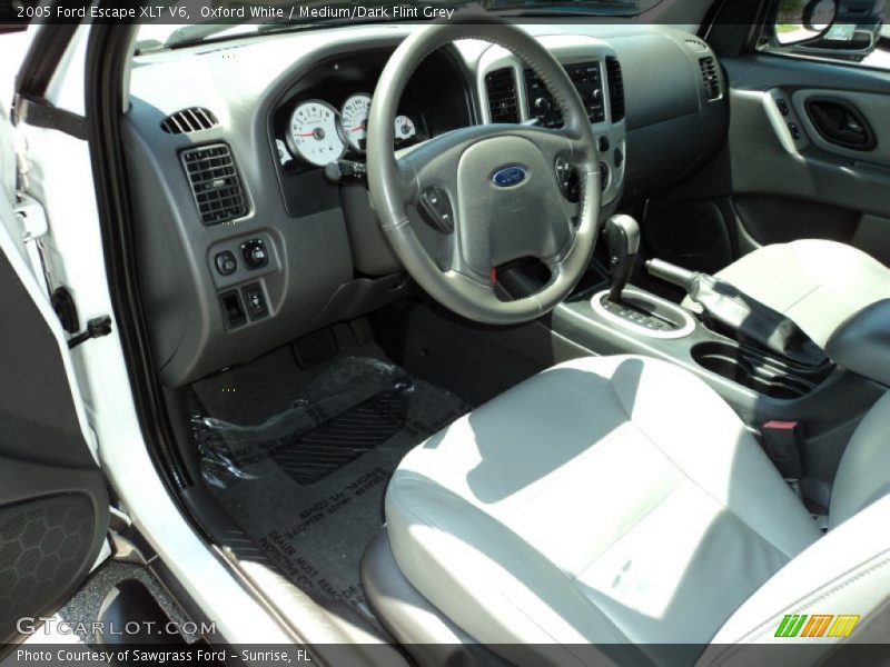Oxford White / Medium/Dark Flint Grey 2005 Ford Escape XLT V6