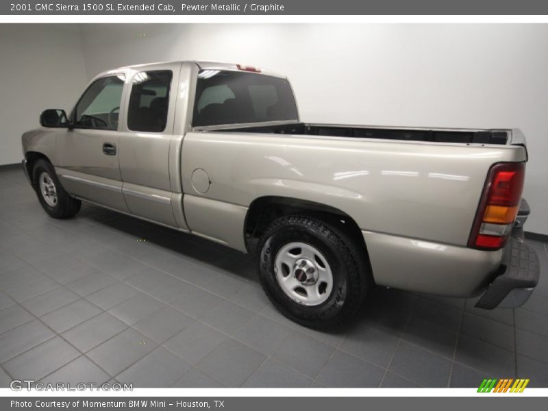 Pewter Metallic / Graphite 2001 GMC Sierra 1500 SL Extended Cab