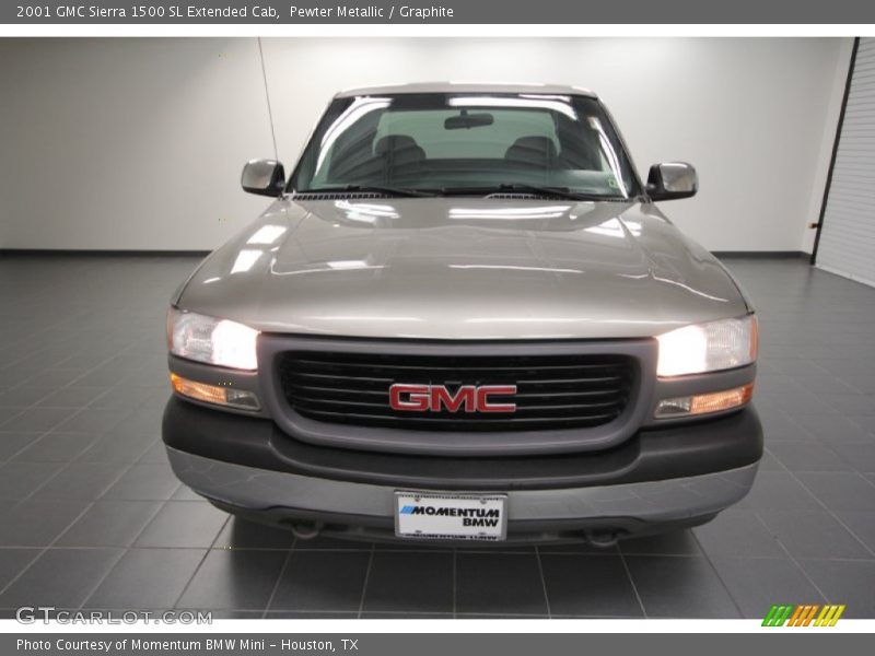 Pewter Metallic / Graphite 2001 GMC Sierra 1500 SL Extended Cab