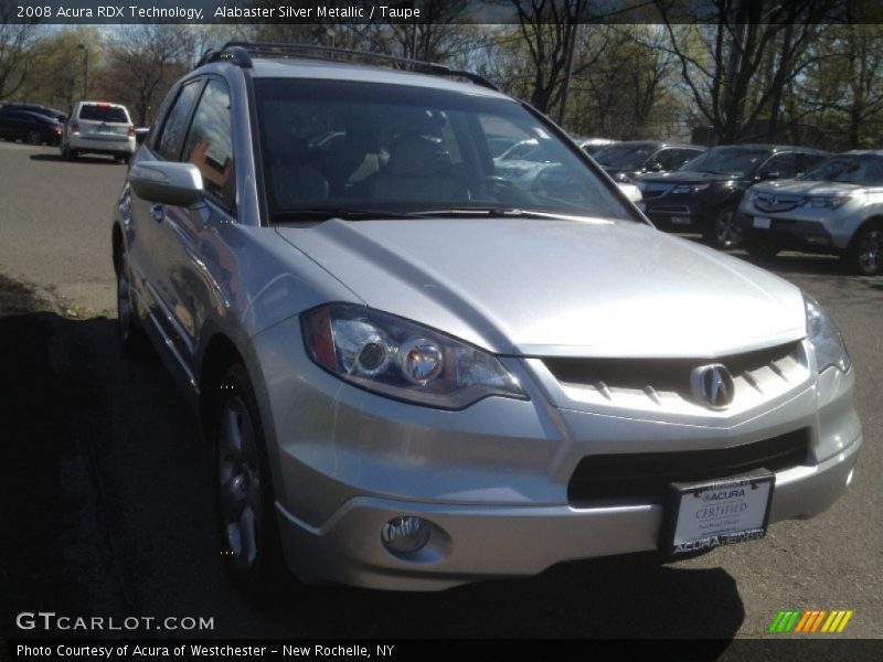 Alabaster Silver Metallic / Taupe 2008 Acura RDX Technology
