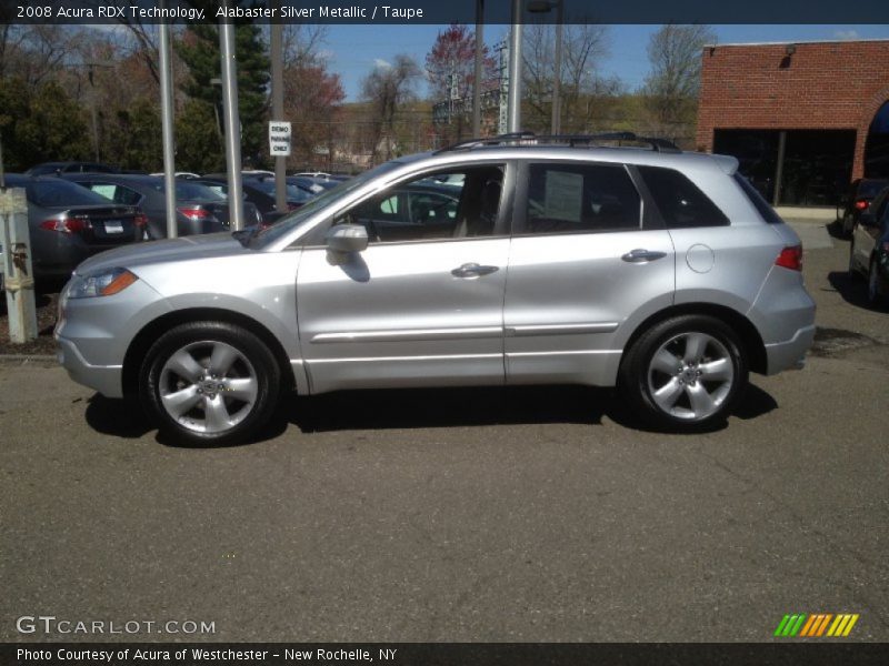 Alabaster Silver Metallic / Taupe 2008 Acura RDX Technology