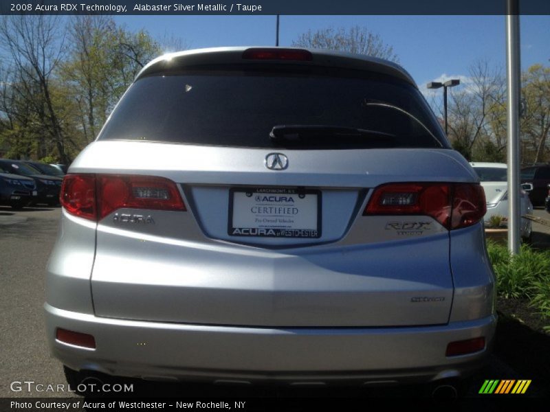 Alabaster Silver Metallic / Taupe 2008 Acura RDX Technology