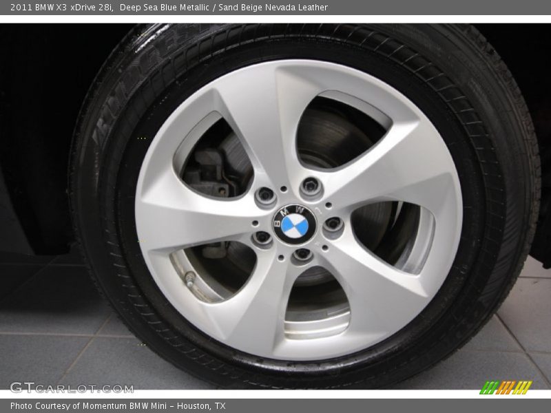 Deep Sea Blue Metallic / Sand Beige Nevada Leather 2011 BMW X3 xDrive 28i