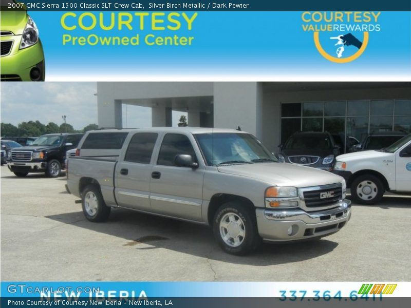 Silver Birch Metallic / Dark Pewter 2007 GMC Sierra 1500 Classic SLT Crew Cab