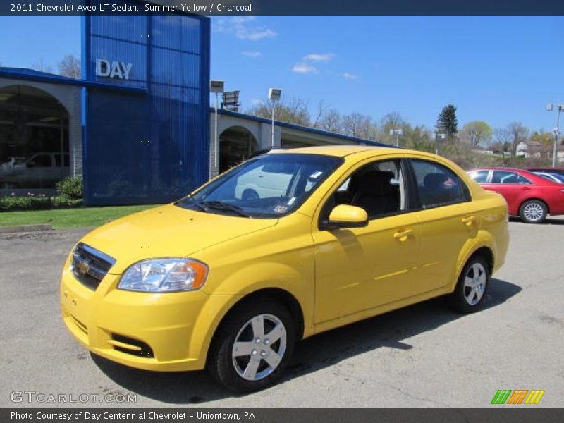 Summer Yellow / Charcoal 2011 Chevrolet Aveo LT Sedan